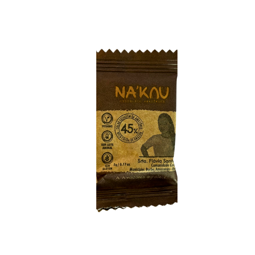 45% Cacau Orgânico ao Leite de Coco 5g