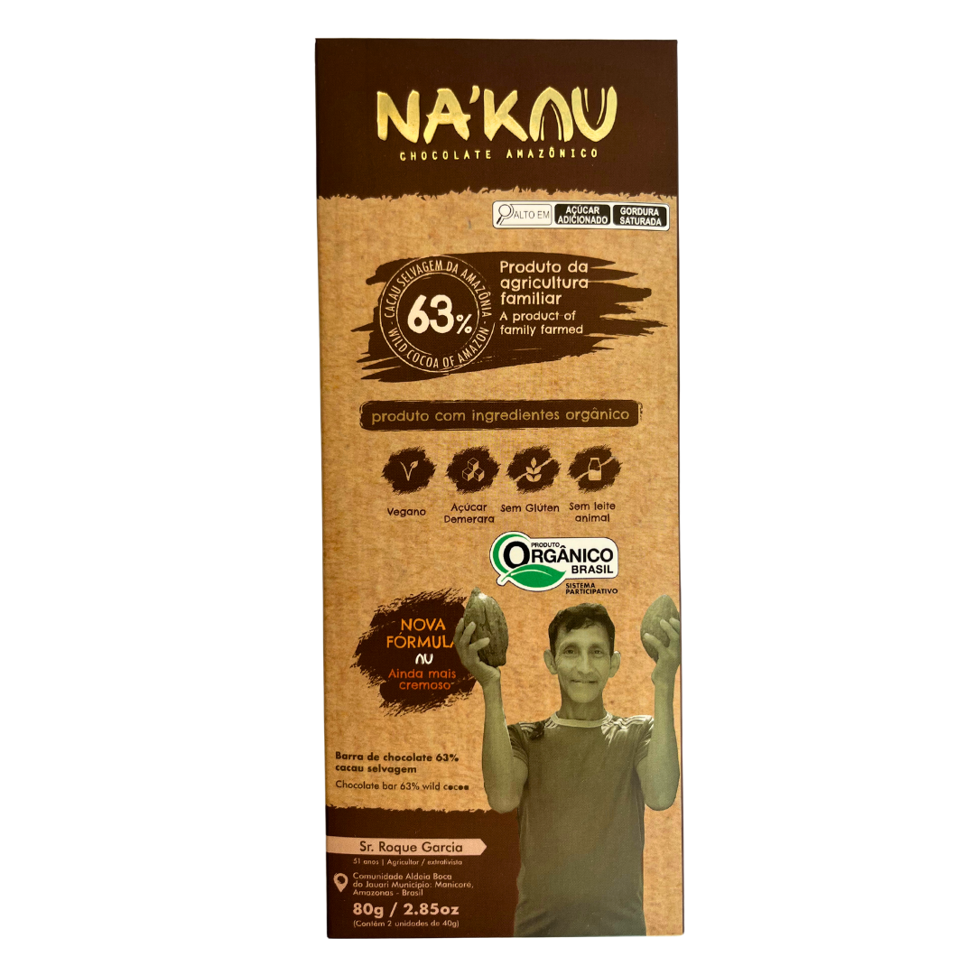 63% Cacau Orgânico ao Leite Coco 80g