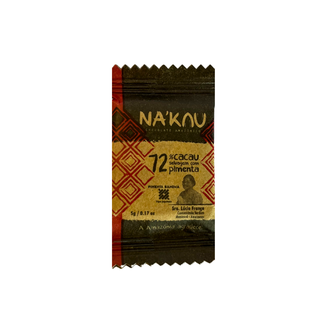 72% Cacau Orgânico com Pimenta Baniwa 5g