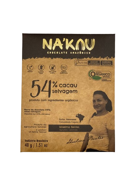 54% Cacau Orgânico ao Leite de Coco 40g