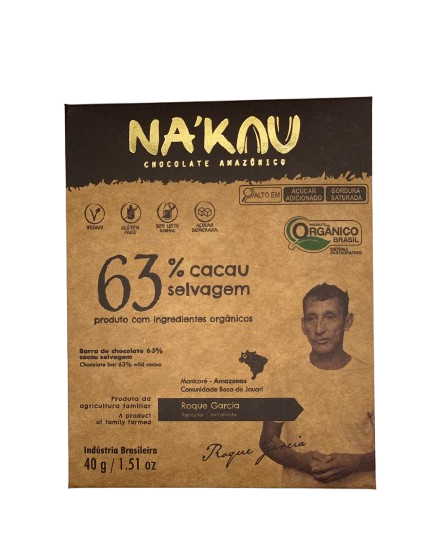 63% Cacau Orgânico ao Leite Coco 40g