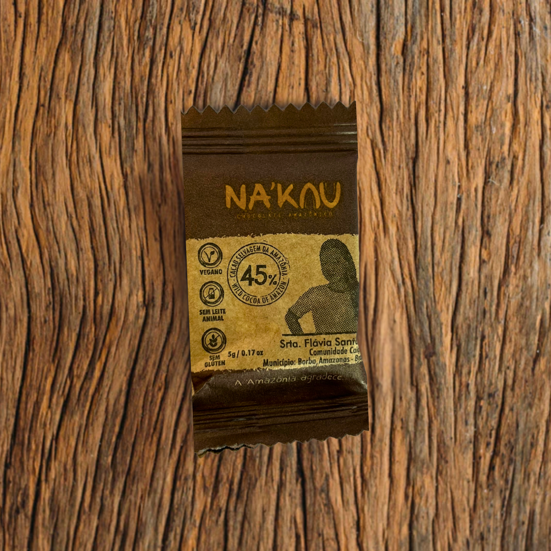 45% Cacau Orgânico ao Leite de Coco 5g