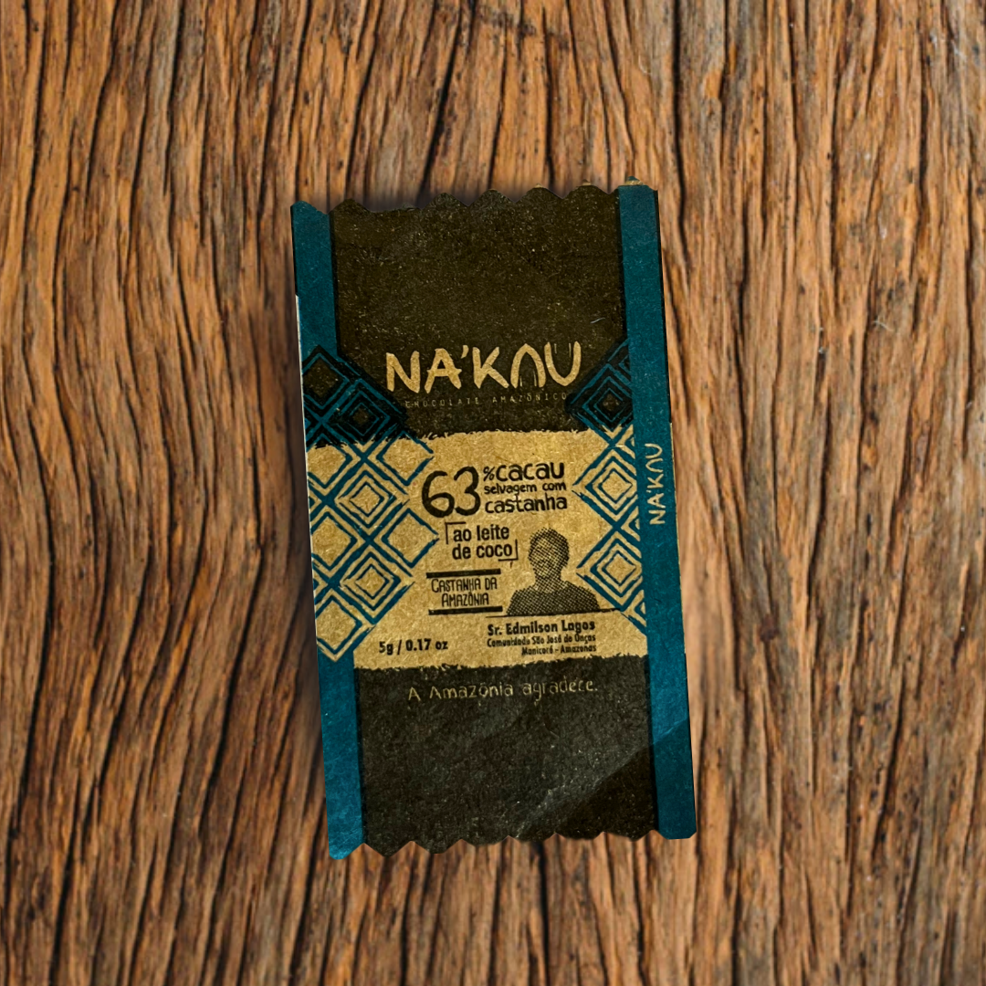 63% Cacau Orgânico com Castanha da Amazônia 5g