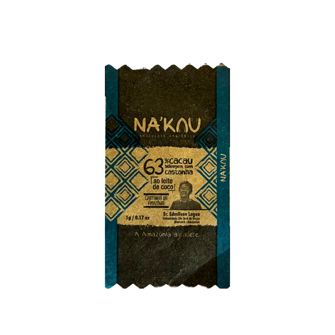 63% Cacau Orgânico com Castanha da Amazônia 5g