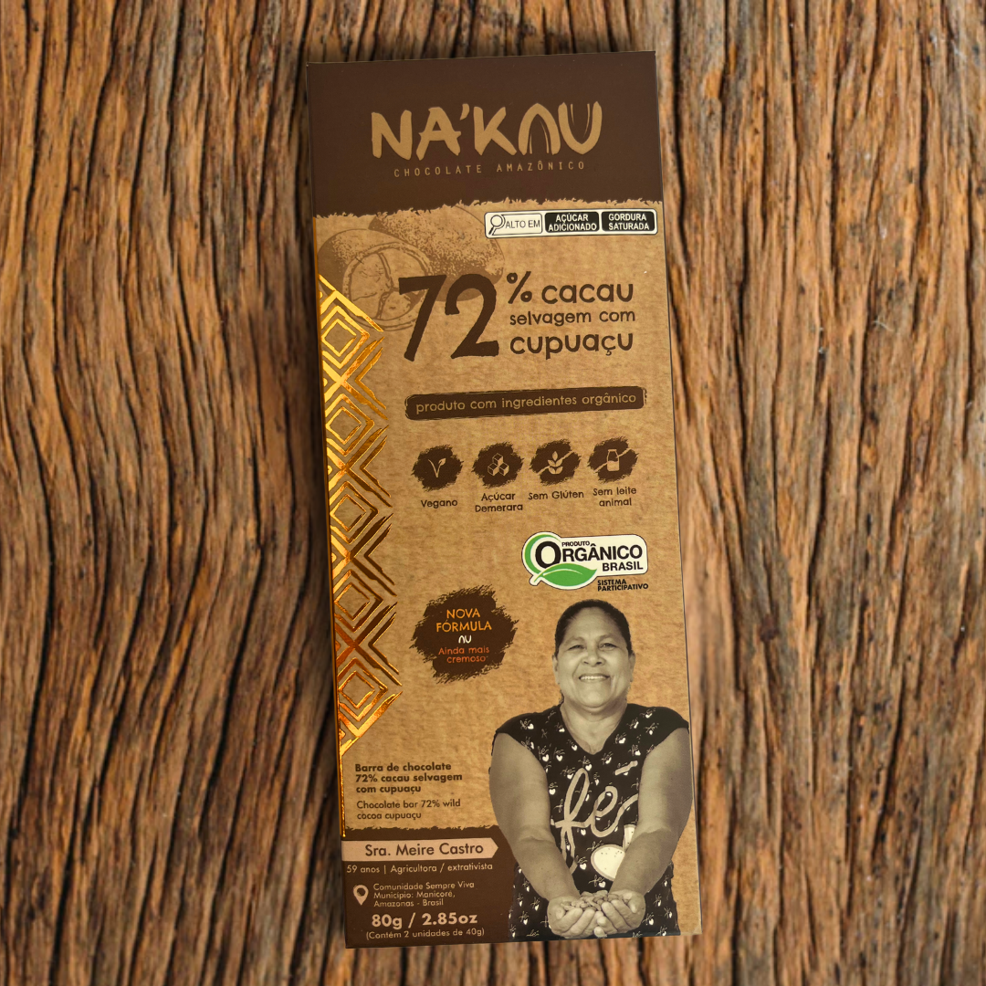 72% Cacau Orgânico com Cupuaçu 80g