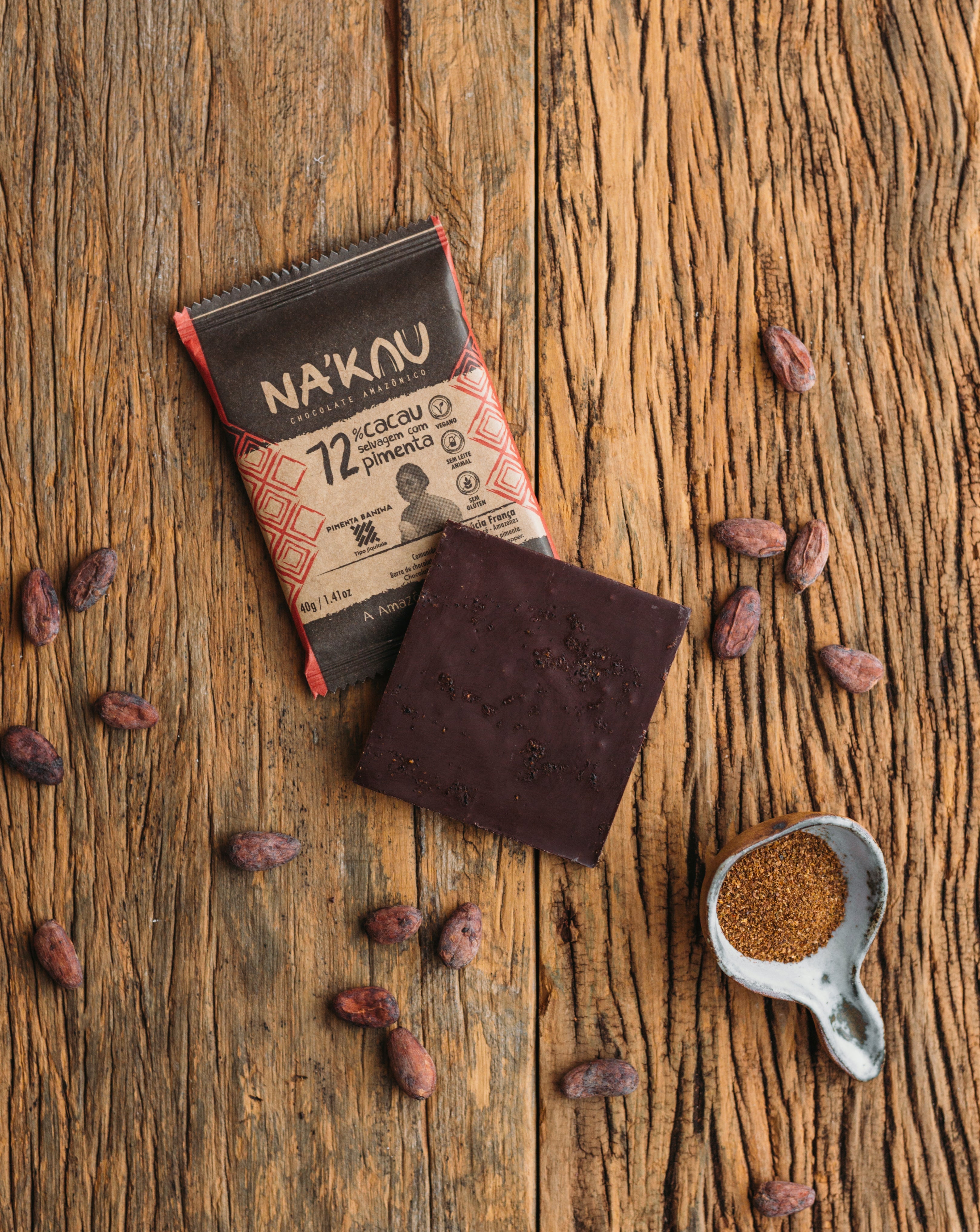 72% Cacau Orgânico com Pimenta Baniwa 40g