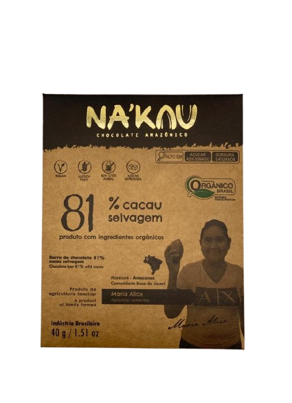 81% Cacau Orgânico 40g