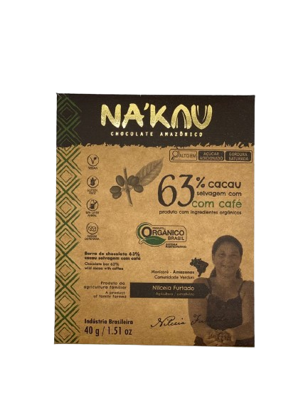 63% Cacau Orgânico com Café Apuí 40g