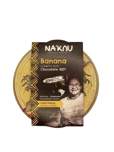 Banana Drageada com Chocolate 100%